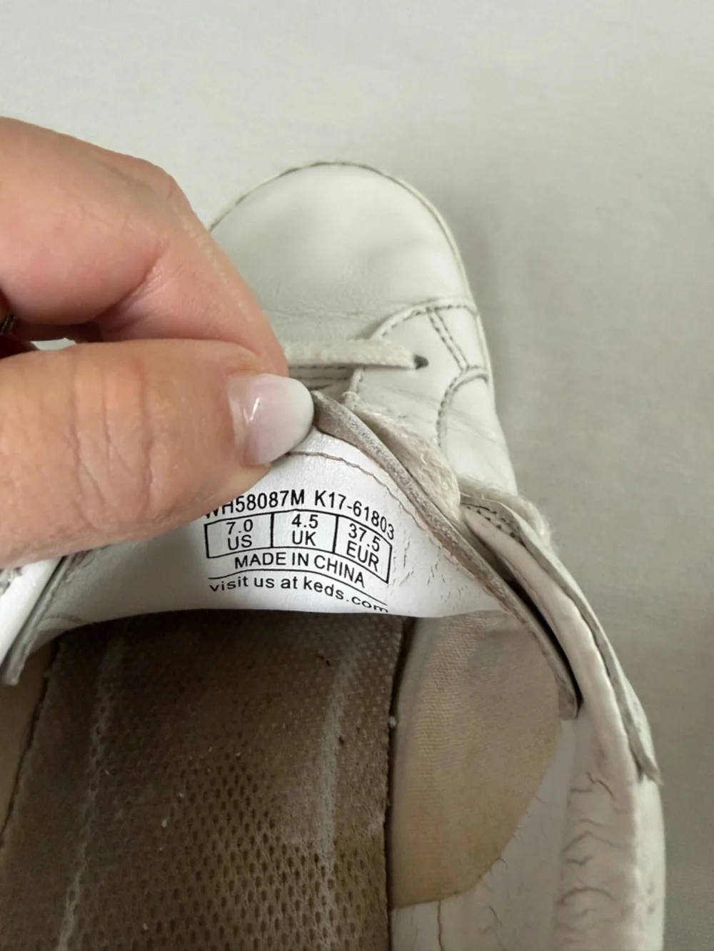 Keds White Leather Low-Top Sneakers - Picture 4 of 4